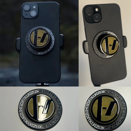 Torchbearer color MagSafe phone grip in different angle with/without phone